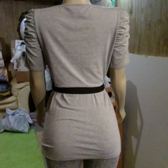 NWOT M.K.M. Designs Short Sleeved Belted Tunic Sz M juniors - Picture 4 of 16